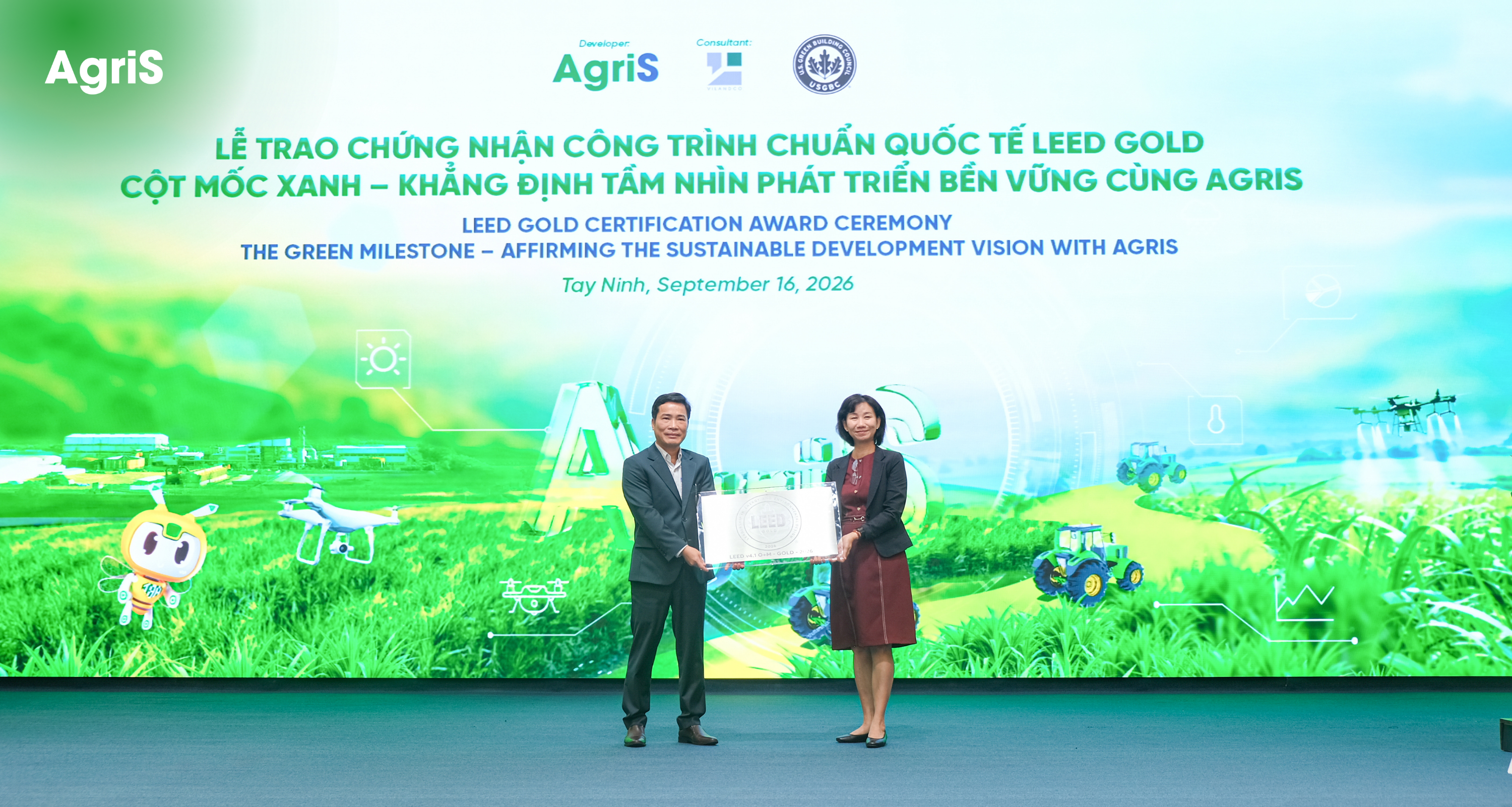 Nhà máy AgriS tại Tây Ninh đạt chứng nhận LEED Gold vận hành xanh theo tiêu chuẩn quốc tế